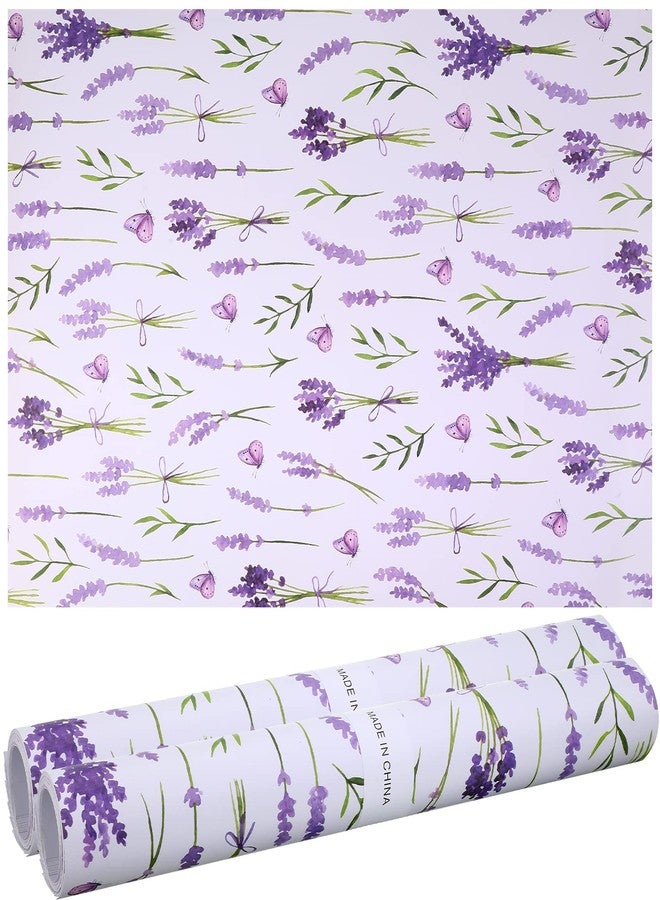 Fainne 24 Sheets Scented Drawer Liners for Dresser 15.7 x 22.8 Inch Lavender Drawer Paper Non Adhesive Liners Dresser Scented Floral Print Fragrant for Kitchen Cabinet Shelf Closet(Vibrant Style) - Image 1